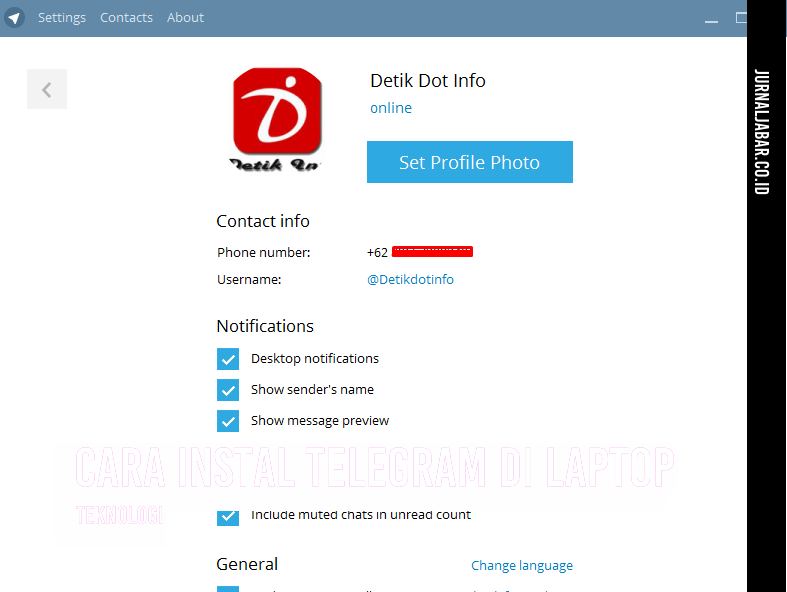 Cara Instal Telegram di Laptop