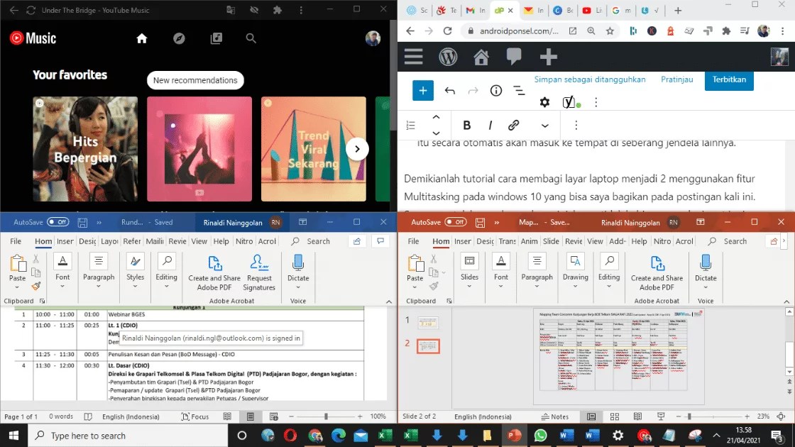 Cara Layar Laptop Menjadi 2