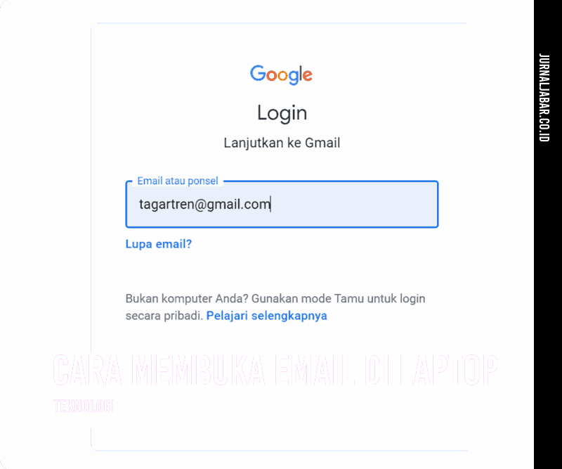 Cara Membuka Email di Laptop