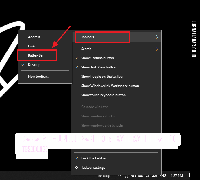 Cara Memunculkan Icon Baterai di Laptop