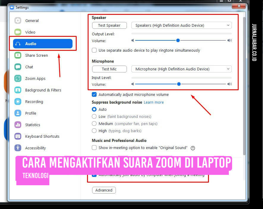 Cara Mengaktifkan Suara Zoom di Laptop