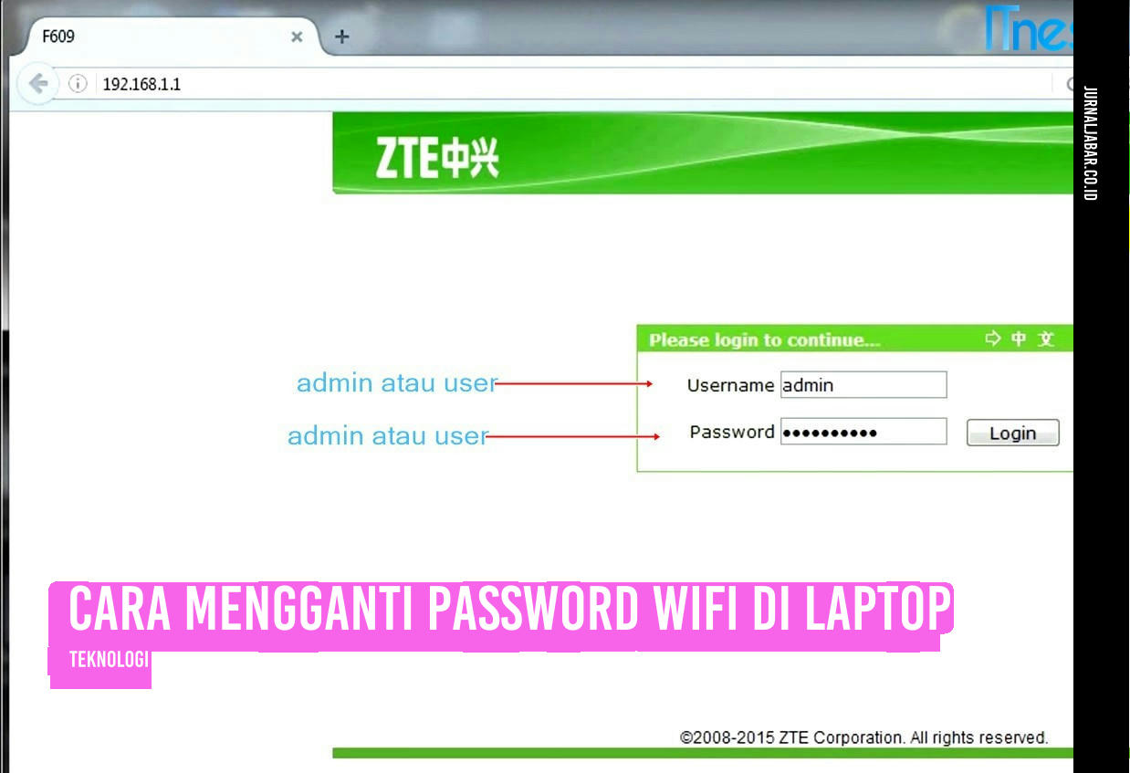 Cara Mengganti Password WiFi di Laptop