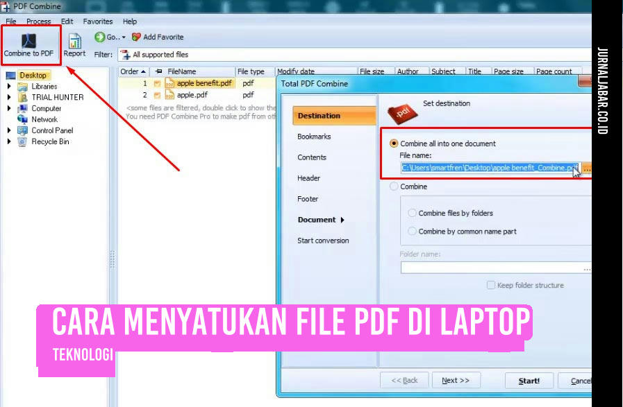 Cara Menyatukan File PDF di Laptop