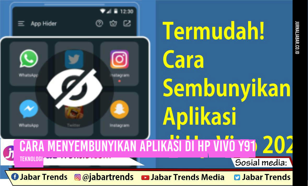 Cara Menyembunyikan Aplikasi di HP Vivo Y91