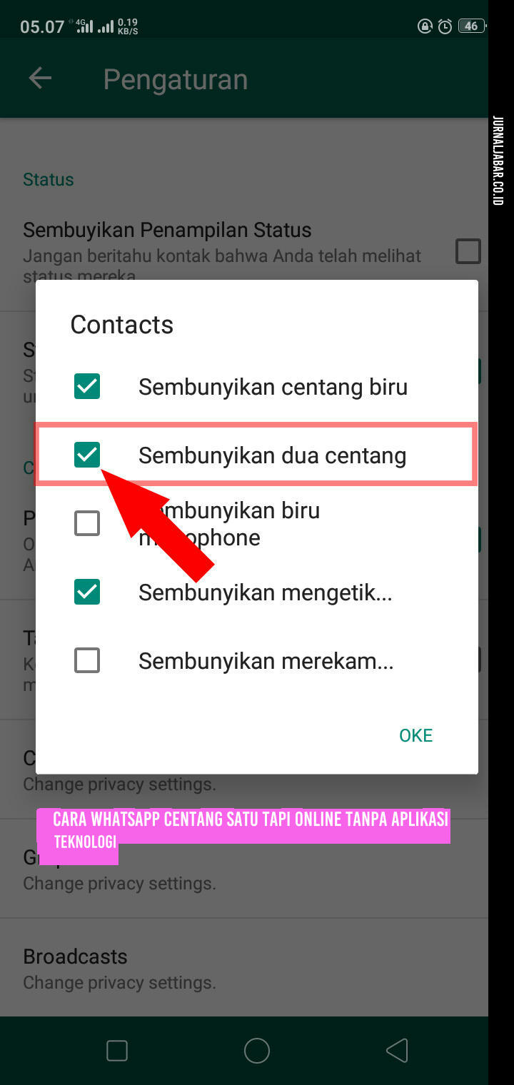 Sobat jurnaljabar.co.id, Inilah Cara Whatsapp Centang Satu Tapi Tetap Online Tanpa Aplikasi