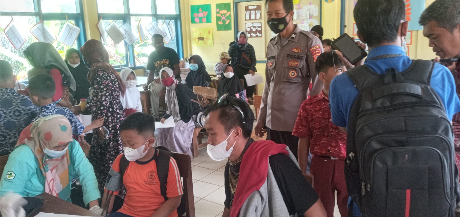 Polres Ciamis Lakukan Monitoring Pelaksanaan Vaksinasi bagi Anak Usia 6-11 tahun