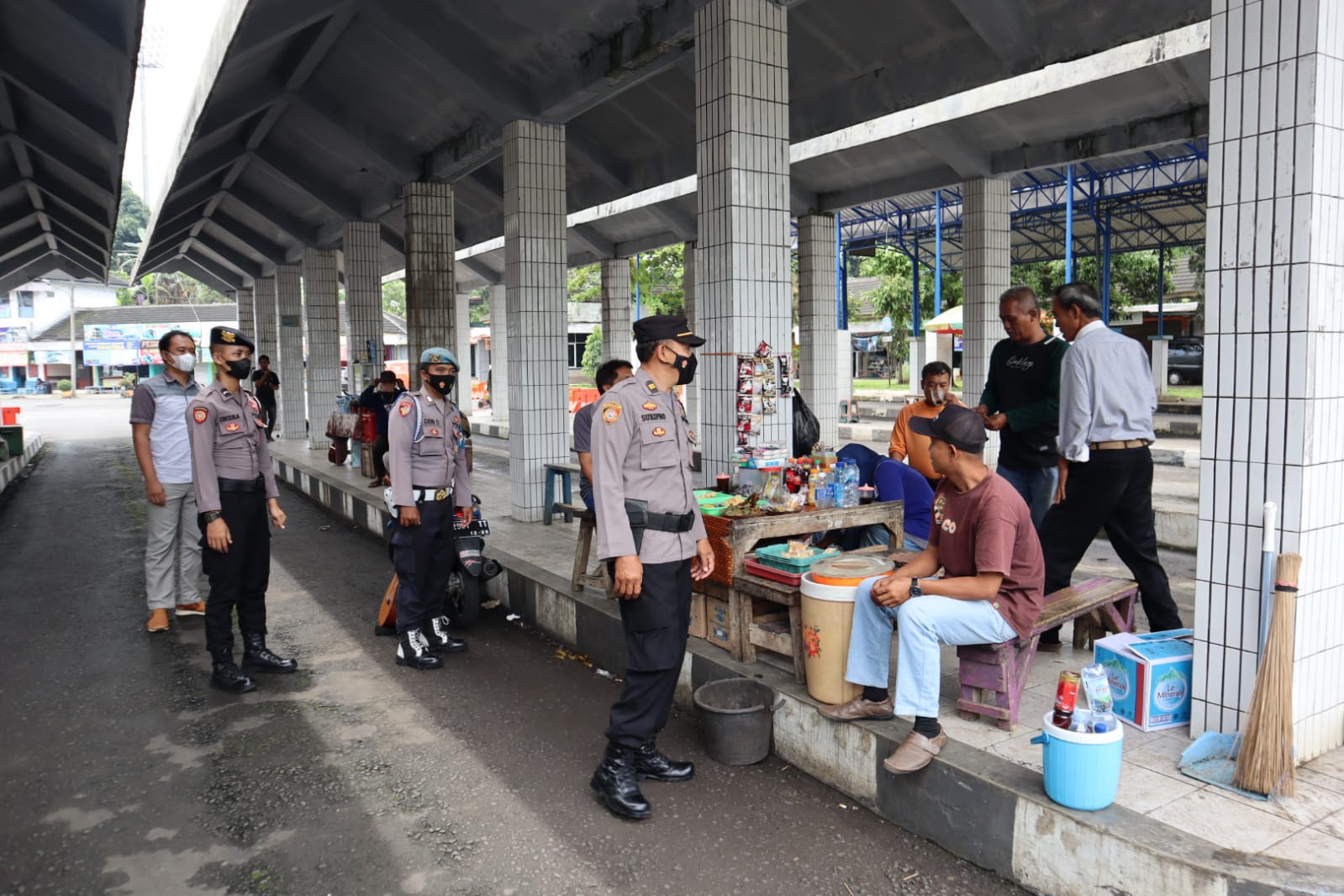 Polres Ciamis Laksanakan Pemantauan Kegiatan Masyarakat di Kawasan Pasar dan Terminal Ciamis