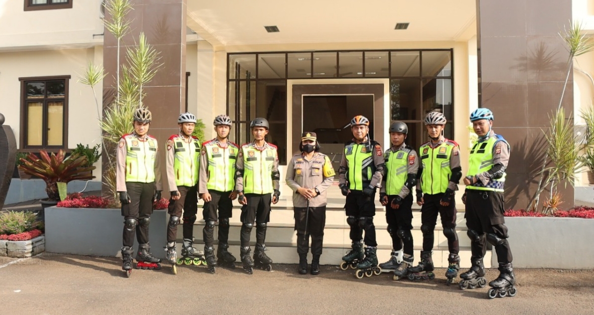 Maksimalkan Pelayanan kepada Masyarakat, Polres Banjar Launching Tim Patroli Sepatu Roda