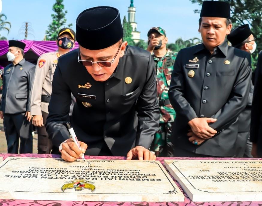 Bupati Herdiat Hadiri Upacara Peringatan Harjad Kabupaten Ciamis ke-380