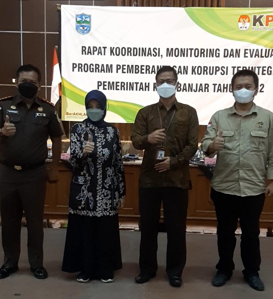 Pemkot Banjar Lakukan Kegiatan Rakor Monitoring dan Evaluasi Program Pemberantasan Korupsi Terintegras