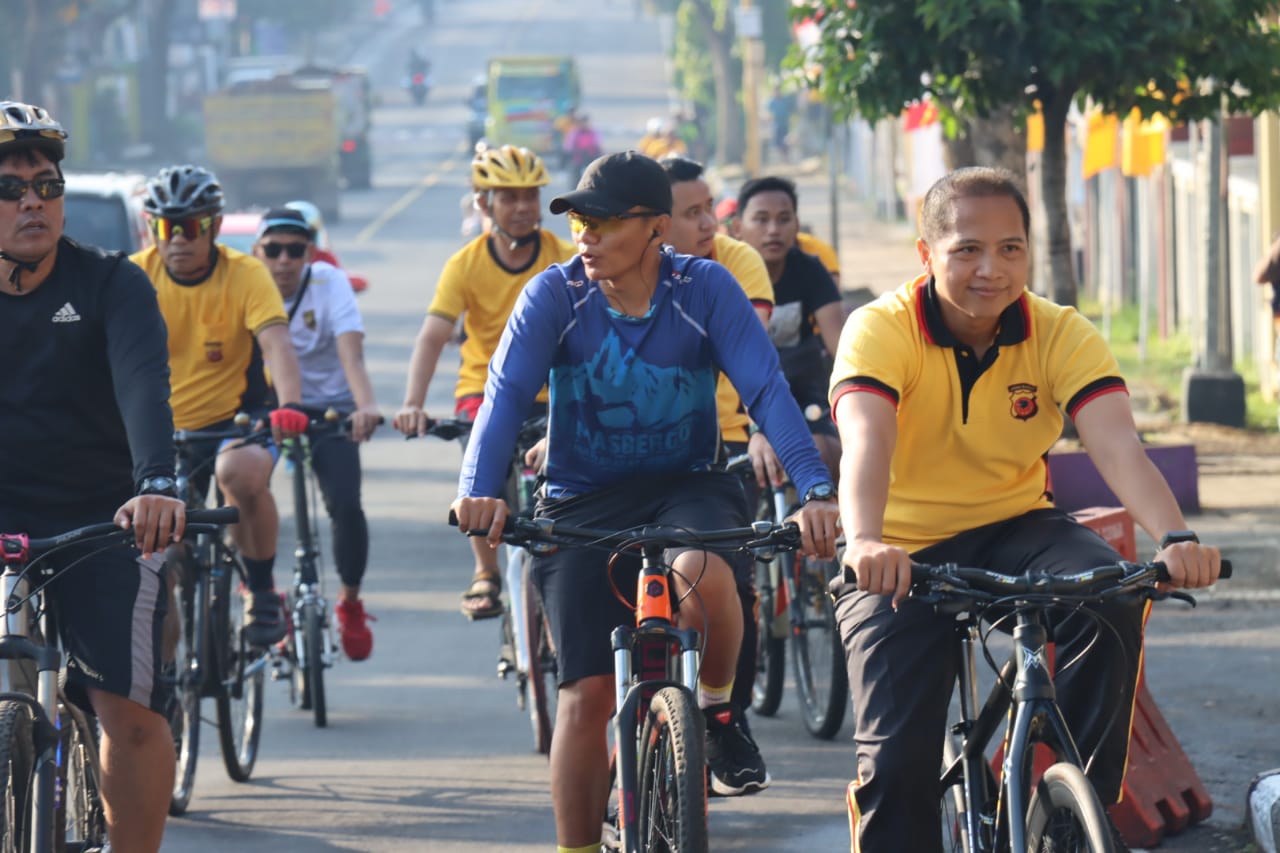 Sambut Hari Bhayangkara ke-76, Polres Ciamis Gelar Fun Bike